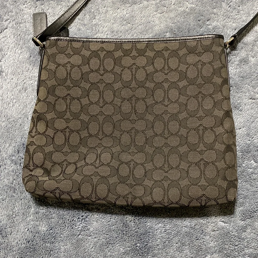 Coach Signature Print Canvas File Bag - Picture 4 of 7